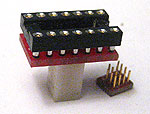14 pin DIP socket to SOIC surface mount pads.