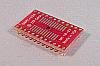 24 pad SOIC package to DIP breadboard adapter converts SMT package with pitch of 50 mils to two 600 mil DIP pin rows.