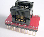 24 Pin SSOP ZIF socket adapter for devices in 6.0mm (154 mil) wide body packages. Generic adapter, pins are wired 1 to 1, DIP pin to socket pin.
