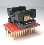 28 Pin ZIF socket adapter for devices in 5.7mm max wide body SSOP packages. Generic one to one wiring