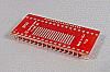 SOIC package to DIP breadboard adapter converts SMT package with pitch of 50 mils to two 600 mil DIP pin rows.