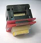 44 Pin PLCC open top socket to matching PLCC male plug.