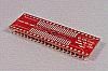44 pad SOIC package to DIP breadboard adapter converts SMT package with pitch of 50 mils to two 600 mil DIP pin rows.