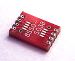8 pad Interposer correction adapter  from SOIC 300 mil body component to SSOP 3.0mm  body width.