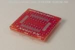 100 pad QFP SMT breadboard adapter converts SMT package with pitch of 0.65mm to 0.1 inch pin grid array.
