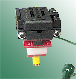 16 pin QFN square SMT socket to 16 QFN pads adapter.