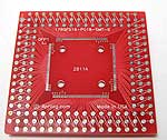 176 pad QFP SMT breadboard adapter converts SMT package with pitch of 0.4mm to 0.1 inch pin grid array.