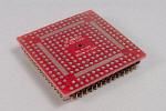 208 Pad QFP SMT breadboard adapter converts SMT package with pitch of 0.5mm to 0.1 inch pin grid array.