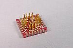 28 Pin LCC or PLCC pin array base for SMT Pads provides access for test socket attachment.