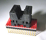 28 Pin SSOP programming adapter for 173-mil wide, 28 lead SSOP package. Generic adapter wired one-to-one.