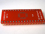 32 Pad QFN MLF SMT to DIP breadboard adapter converts the SMT package with pitch of 0.65mm to two rows 600-mil apart DIP pins.