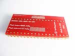 36 pad SOP package to DIP breadboard adapter converts SMT package with pitch of 0.65mm to two 600 mil DIP pin rows.