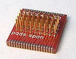 SSOP 36 pin array base for SMT Pads provides access for test socket attachment.