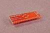 32 Pad QFN MLF SMT to DIP breadboard adapter converts the SMT package with pitch of 0.5mm to two rows 600-mil apart DIP pins.