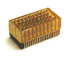 TSOP 38 pin receptacle array base for SMT Pads provides access for test socket attachment.