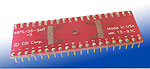 40 pad TSOP package to DIP breadboard adapter converts SMT package with pitch of .5mm to two DIP pin rows.