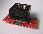 44 Pin PLCC Open top ZIF socket to DIP male pins. This adapter is wired one-to-one.