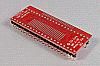 44 pad SOIC package to DIP breadboard adapter converts SMT package with pitch of 50 mils to two 600 mil DIP pin rows.