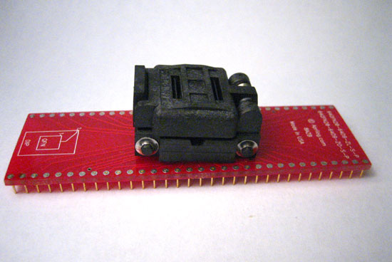 64 Pin QFN  Closed top adapter that is wired one to one.