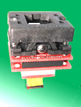 64 pin QFN square SMT socket to 64 QFN pads adapter.