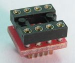 8 Pin 300 mil DIP socket to SMT SOIC pads