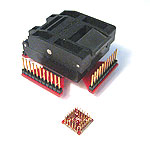 Open top 32 pin QFP Pin Monitor Adapter