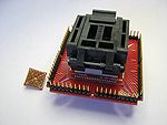 Closed top 80 pin QFP Pin Monitor Adapter