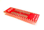 36 pad SOIC package to DIP breadboard adapter converts SMT package with pitch of 50 mils to two 600 mil DIP pin rows.