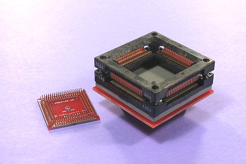 ZIF open top socket to pads for 176 lead QFP package with tip-to-tip of <b>26.0mm.