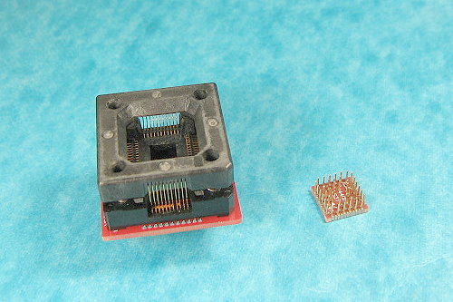 ZIF open top socket to SMT pads for 44 lead QFP package