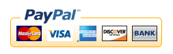 We accept most major credit cards and PayPal
